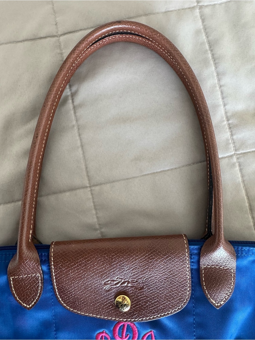 LONGCHAMP LE PLIAGE ORIGINAL M TOTE ROYAL BLUE BAG - Picture 8 of 11